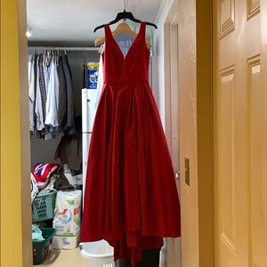 red prom dress